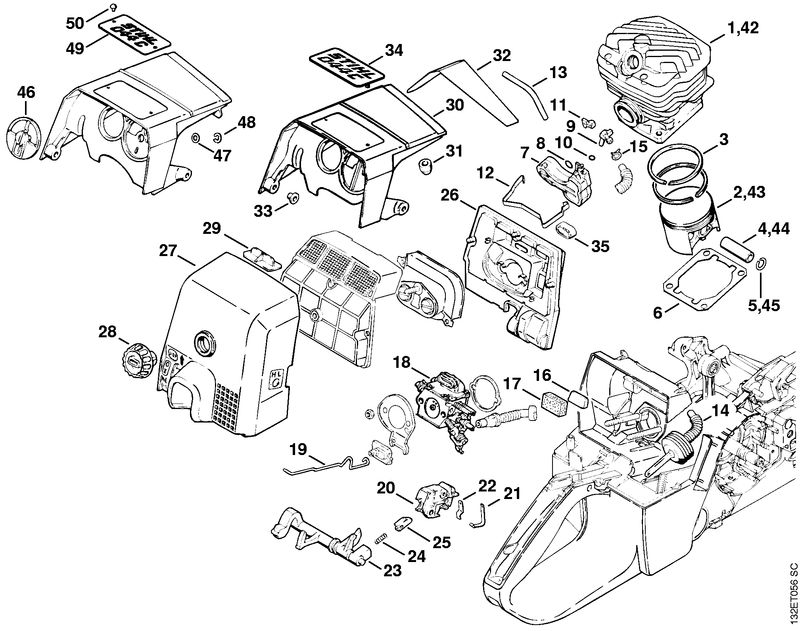 Pièces du starteur automatique