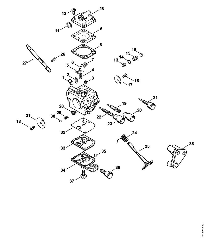 Carburateur C1Q-S259, C1Q-S124, C1Q-S124