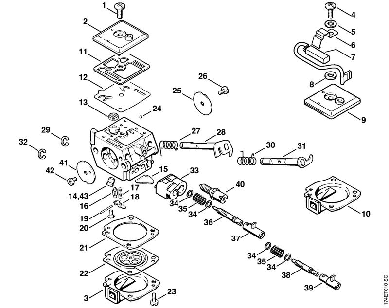 Carburateur C3A-S39, C3A-S52