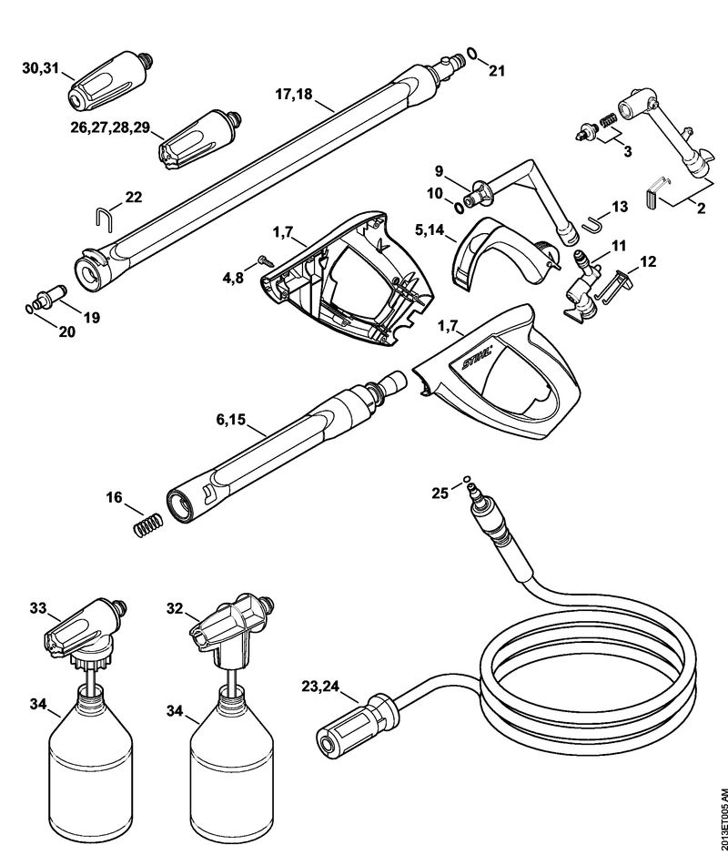 Pistolet, Lance