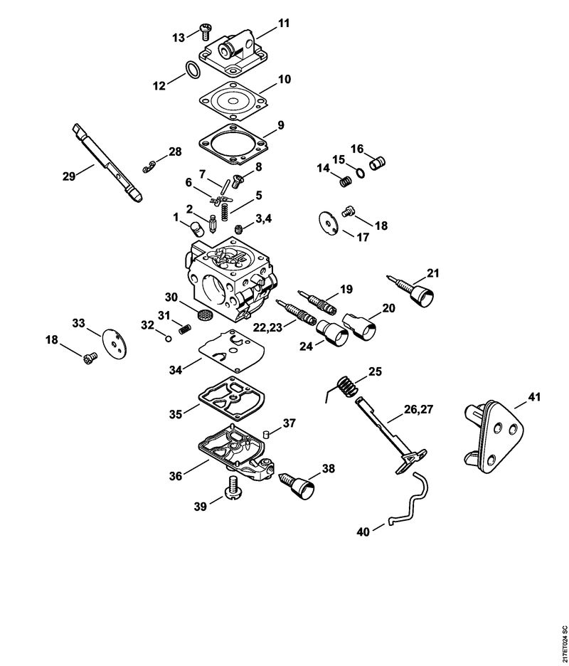 Carburateur C1Q-S257, C1Q-S134, C1Q-S103