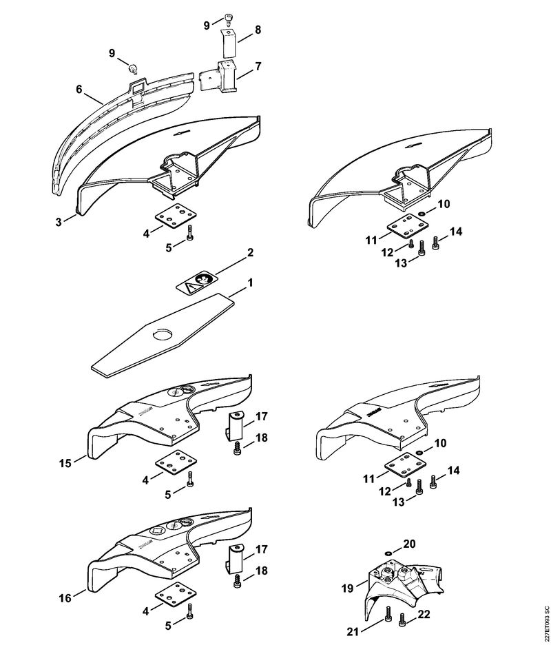 E - Outils de coupe, Capot protecteur (01.2015)