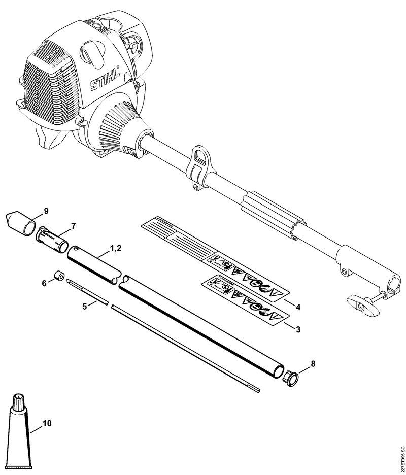 KB-KM, Tube complet