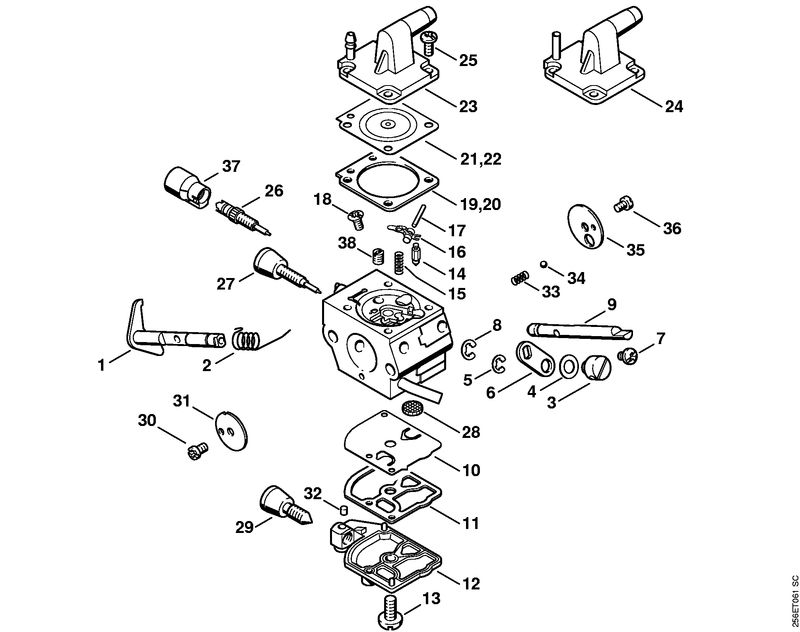N - Carburateur C1Q-S155, C1Q-S113, C1Q-S94 FR 450, 480