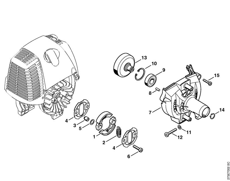F - Embrayage, Carter de ventilateur