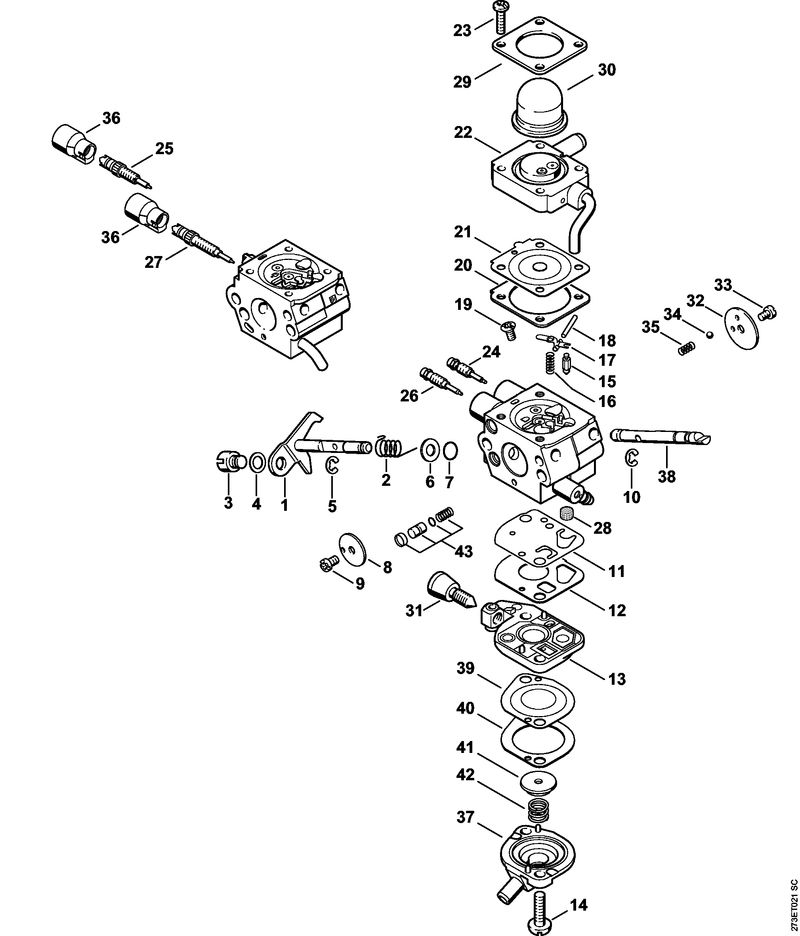 G - Carburateur C1Q-S176, C1Q-S133