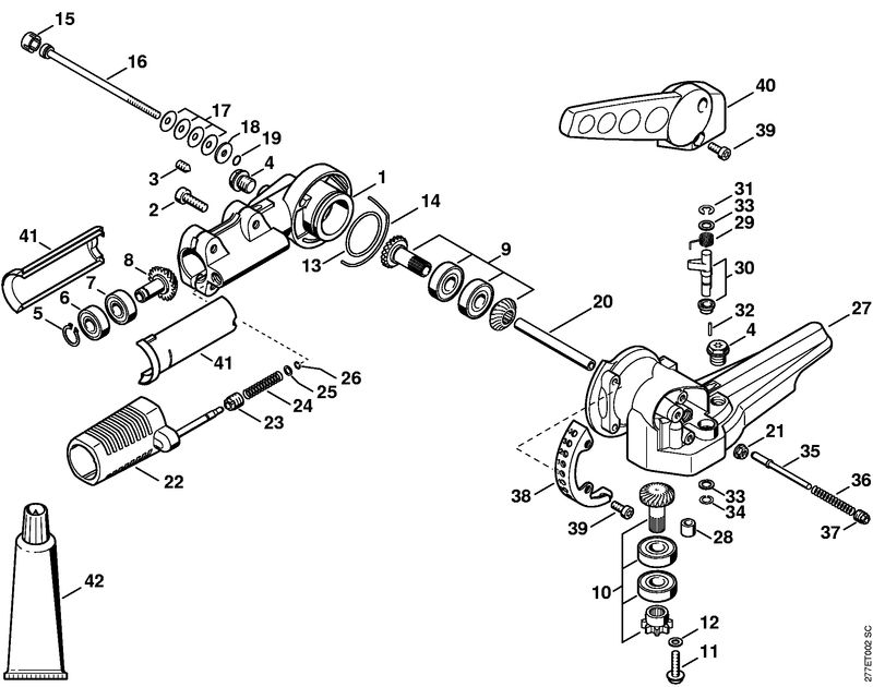 Réducteur de renvoi à angle réglable sur 125°