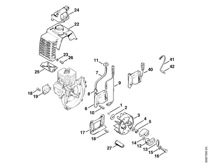 C - Dispositif d'allumage, Embrayage