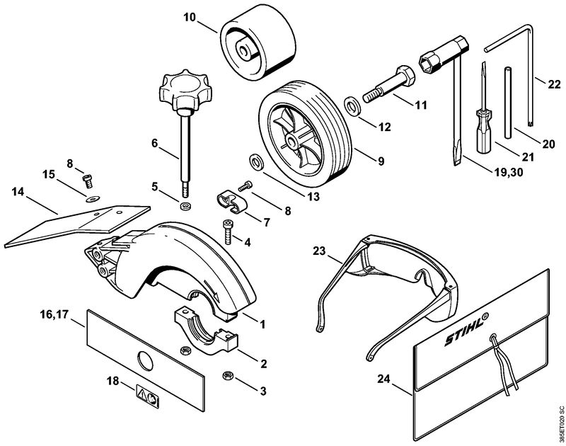 Capot protecteur, Outils, Accessoires optionnels