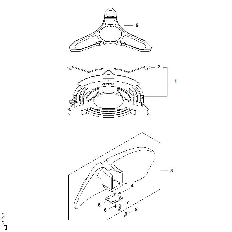 P - Protecteur de transport, Capot protecteur pour couteau de broyage