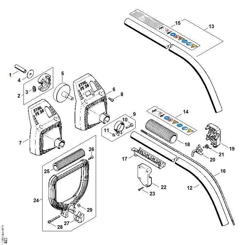 G - Embrayage, Tube complet FS 36