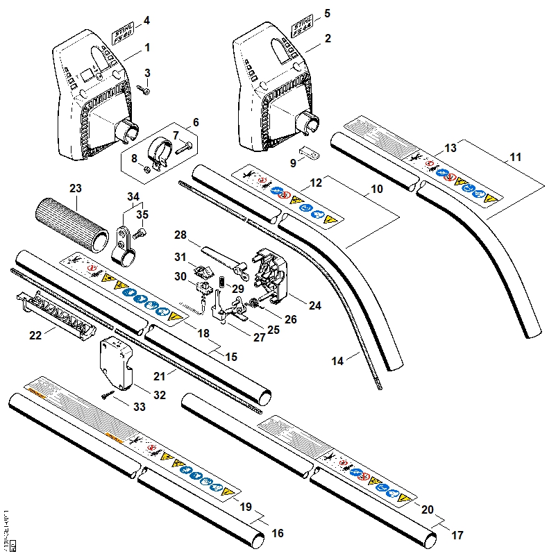 H - Tube complet FS 40, FS 44