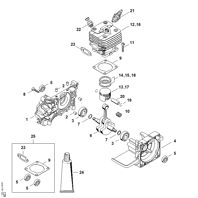 A - Carter, Cylindre FR 350
