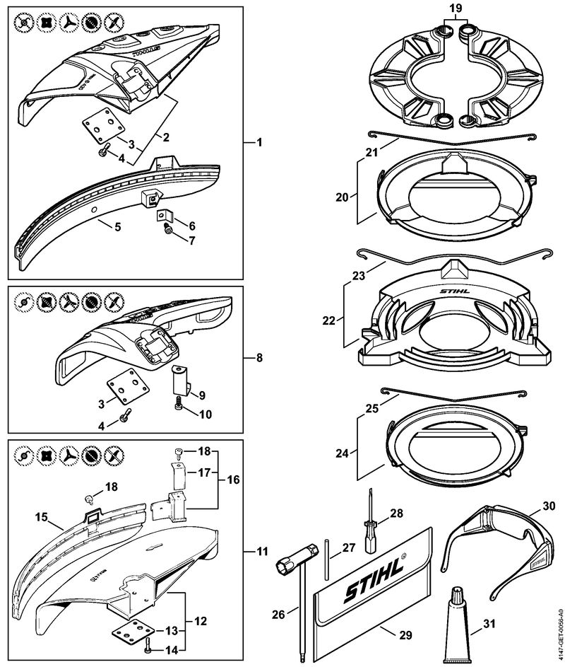 AD - Capot protecteur, Outils