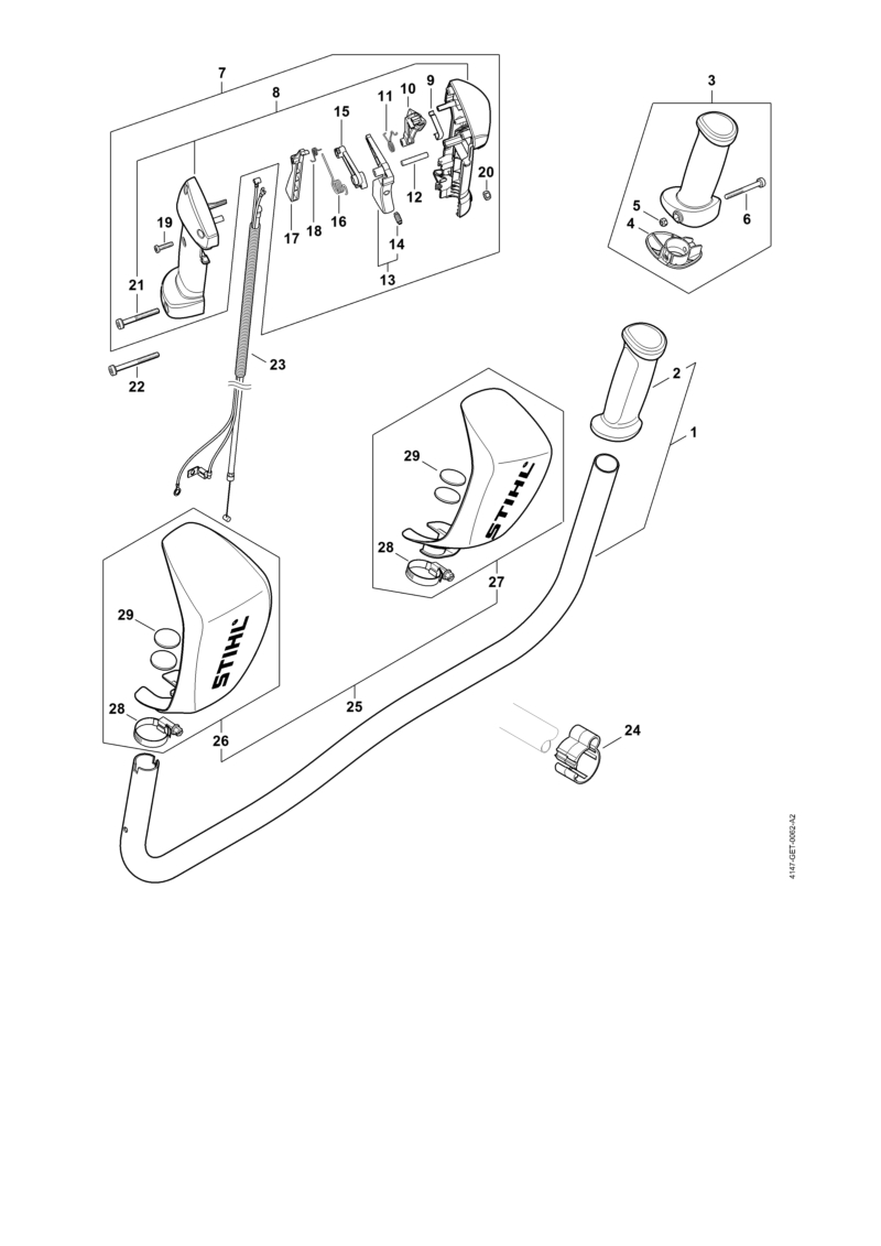T - Poignée à deux mains FS 260