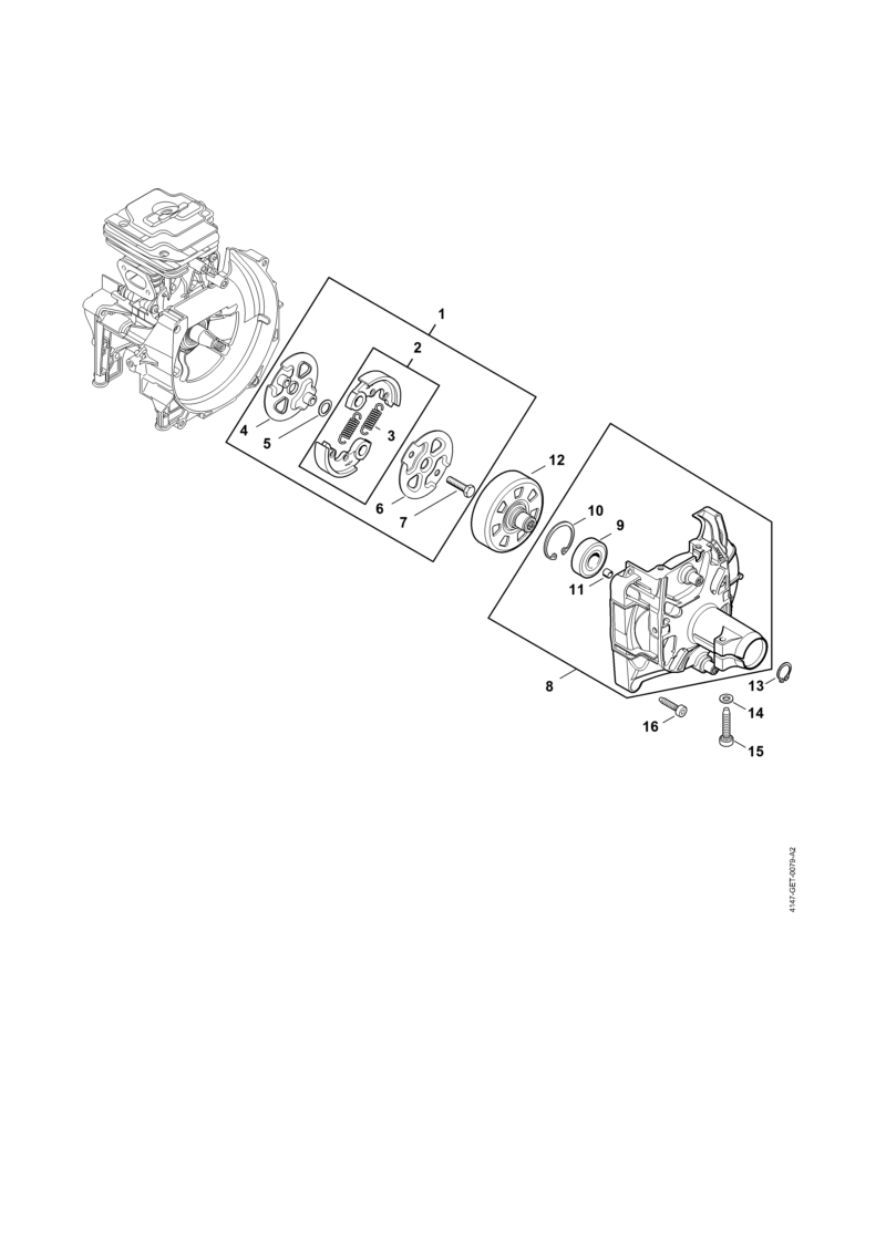 H - Embrayage, Carter d'accouplement