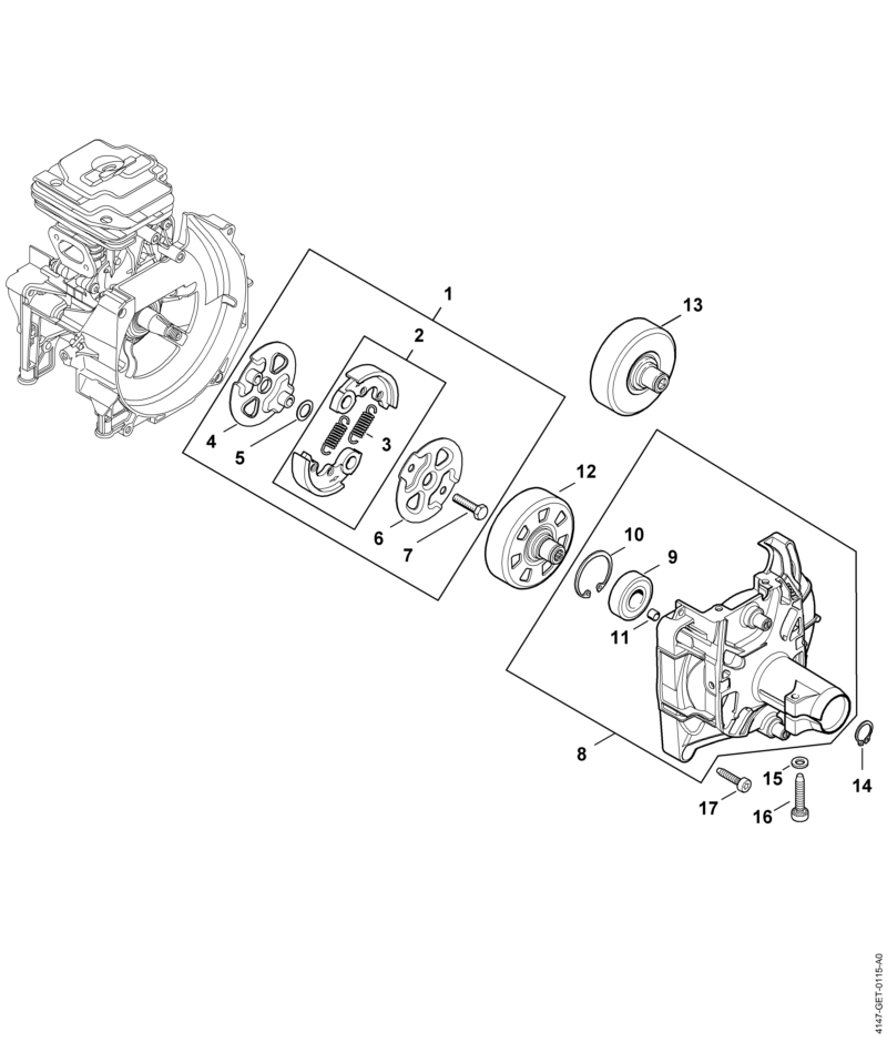 R - Embrayage, Carter d'accouplement