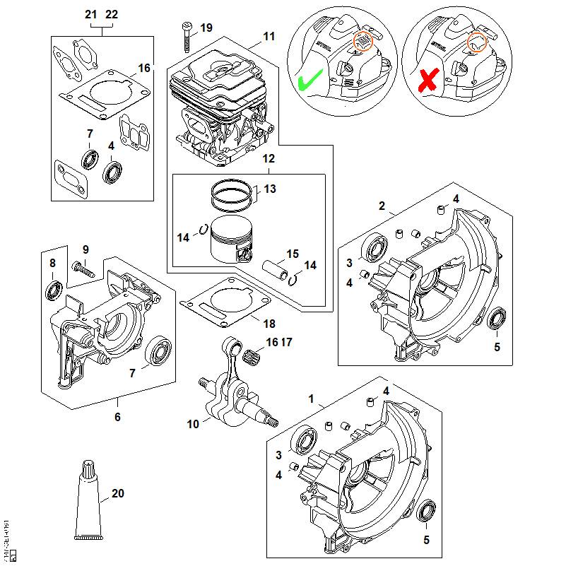 C - Carter, Cylindre FR 460, FR 480