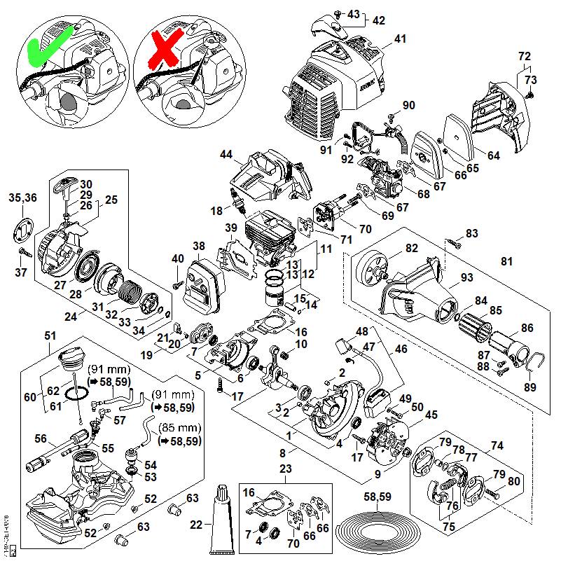 G - Bloc moteur de Numéro de machine 516962085