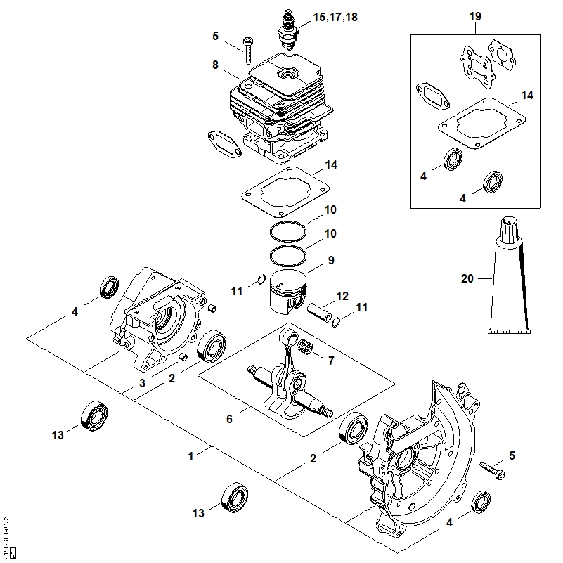 A - Carter, Cylindre