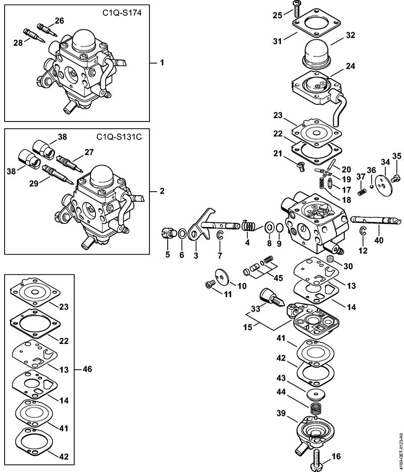 Carburateur C1Q-S174, C1Q-S131