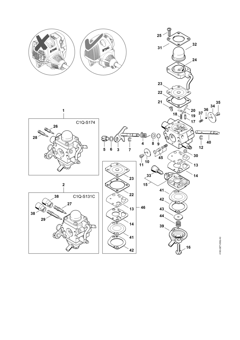 Carburateur C1Q-S174, C1Q-S131 ⇥ 508613634