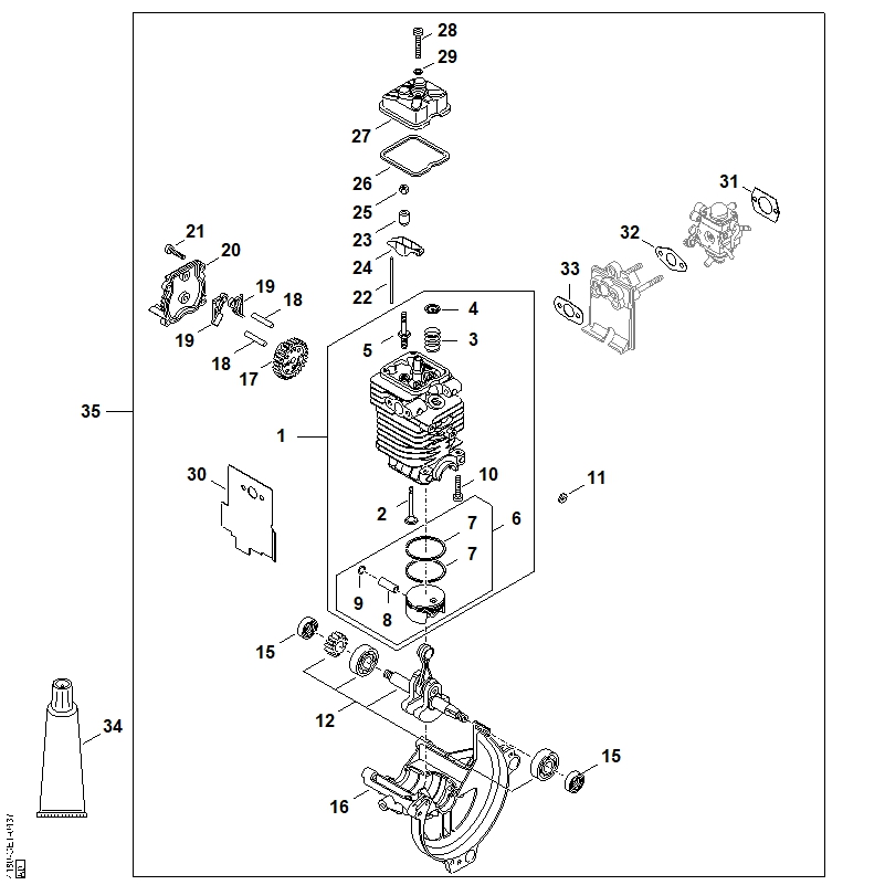 Bloc moteur Ø 43 mm