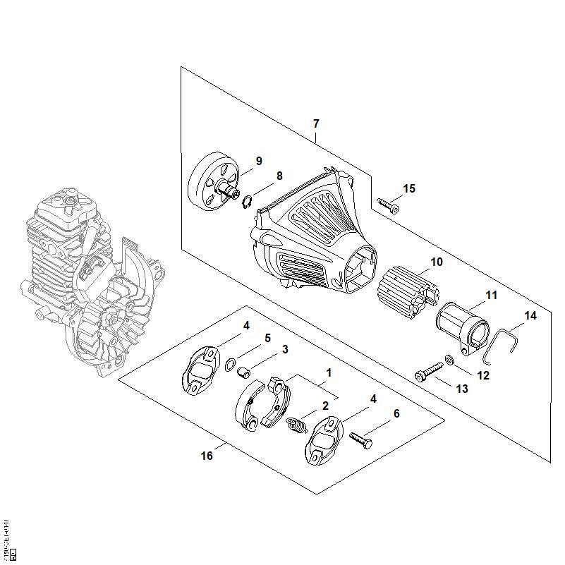 F - Embrayage, Carter de ventilateur
