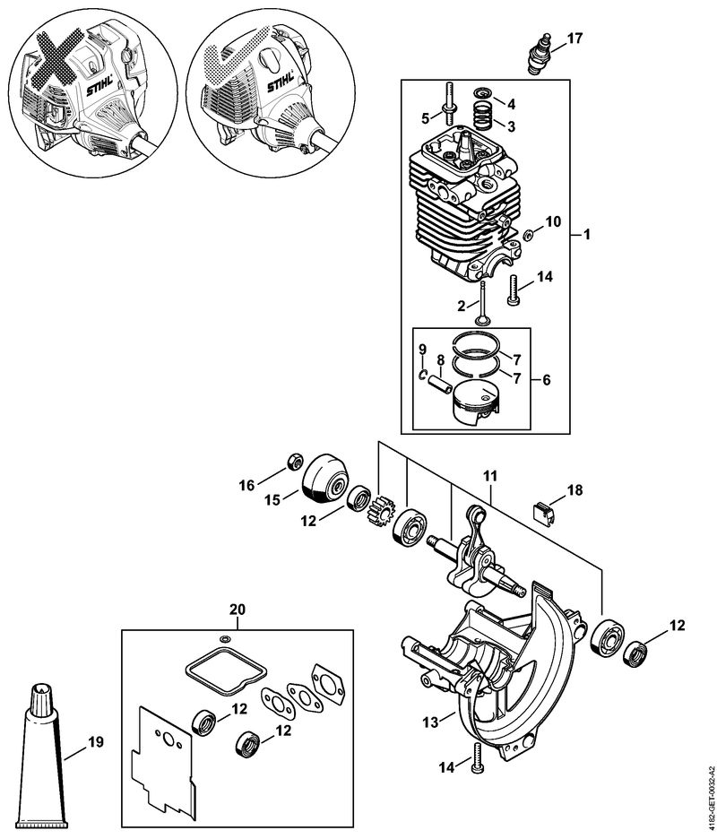 H - Cylindre, Carter inférieur ⇥ 5 08 507 652