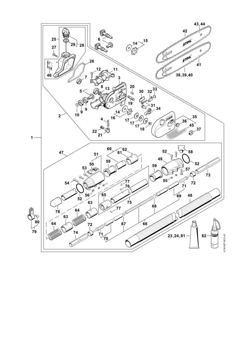 W - Réducteur, Tube complet HT 75