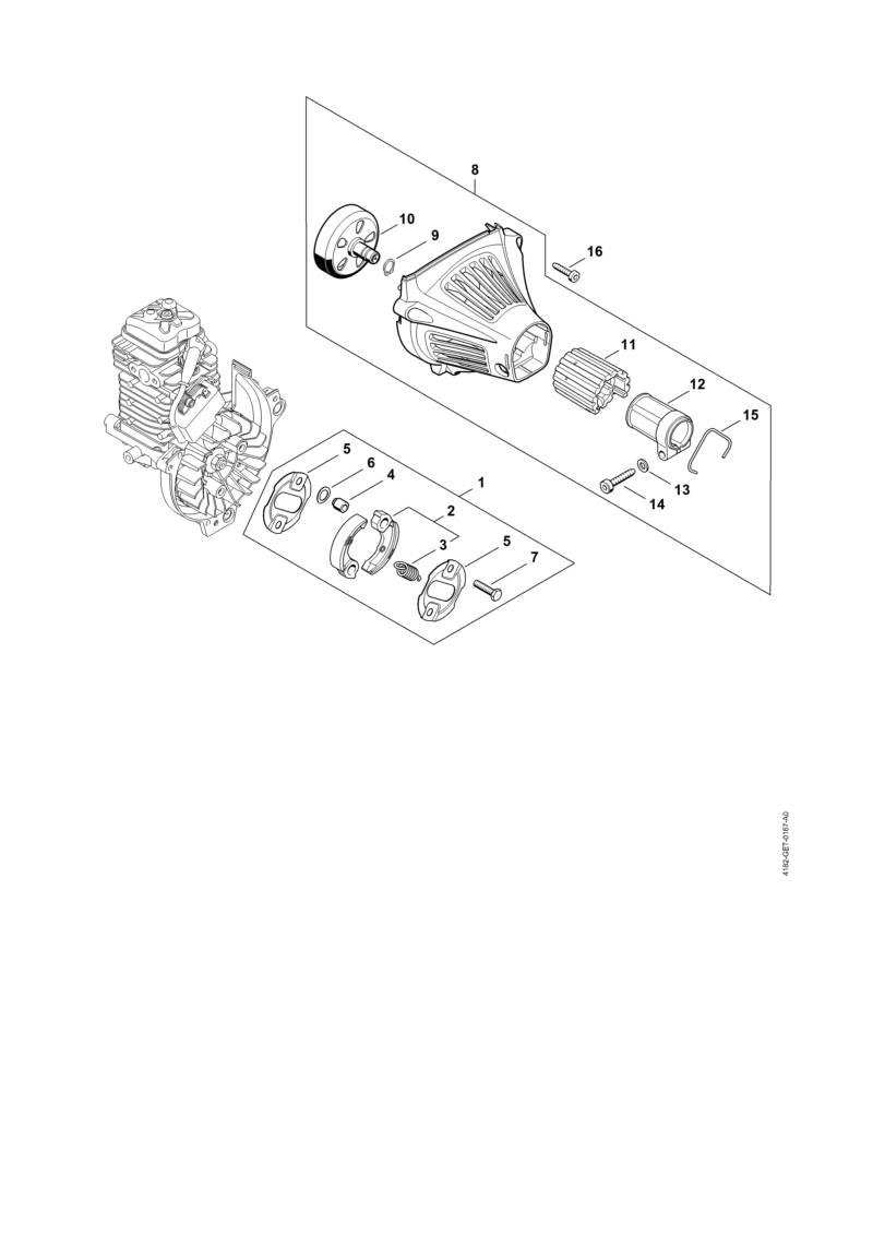 J - Embrayage, Carter de ventilateur