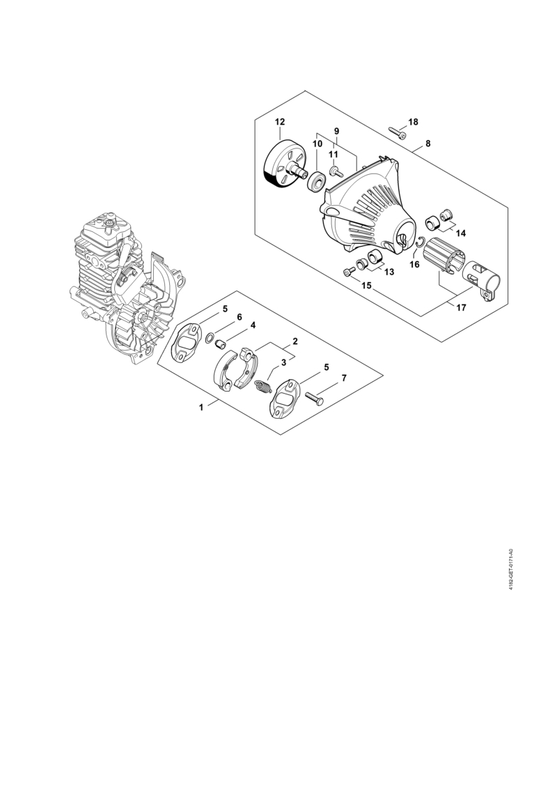 J - Embrayage, Carter de ventilateur