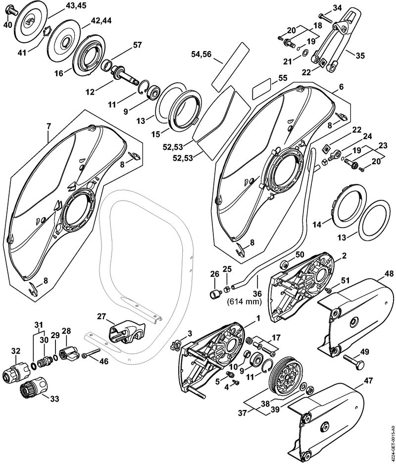 Palier avec pièce de protection avec raccordement d'eau