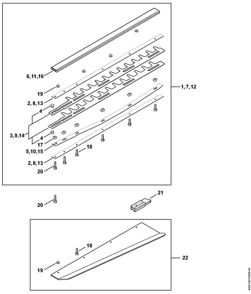 Barre de coupe HS 85 ⇥ 1 45 528 443 (46.1999)