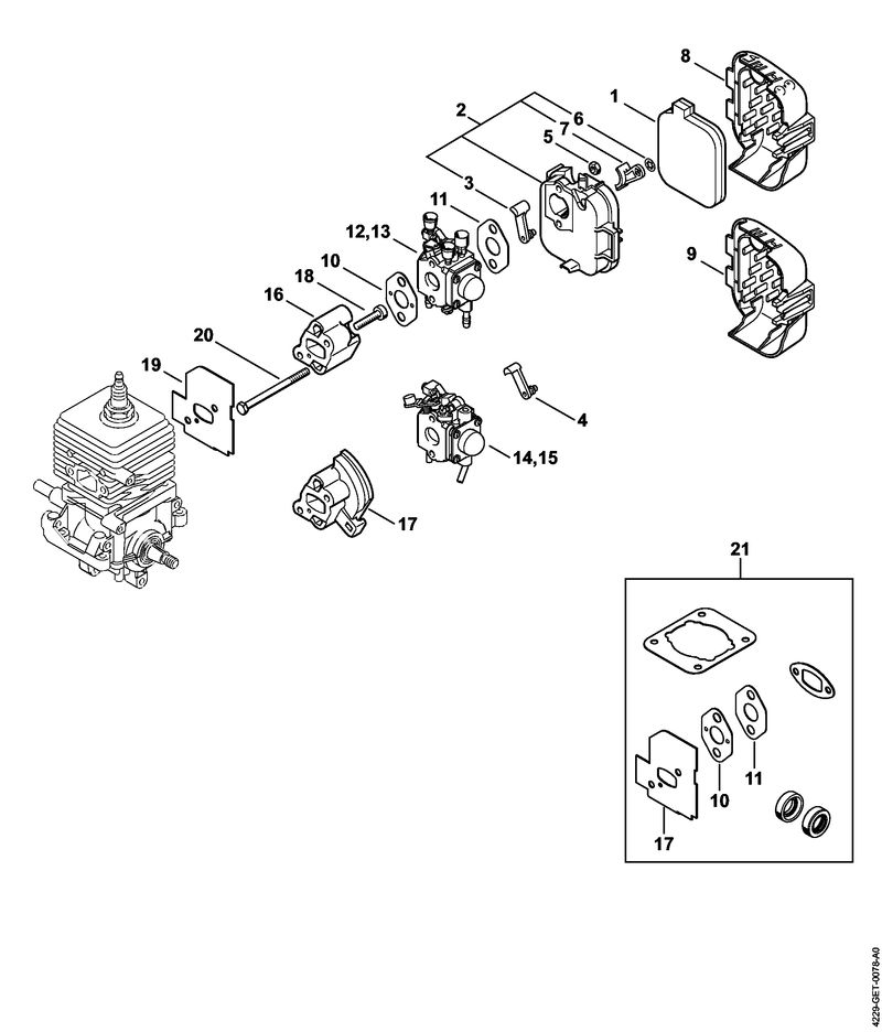 Carburateur, Filtre à air BG 85 | BG 85-Z