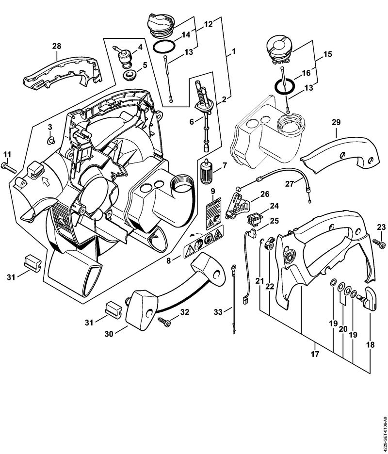 Carter de turbine intérieur SH 85 (04.2001), (45.2001), (18.2002)