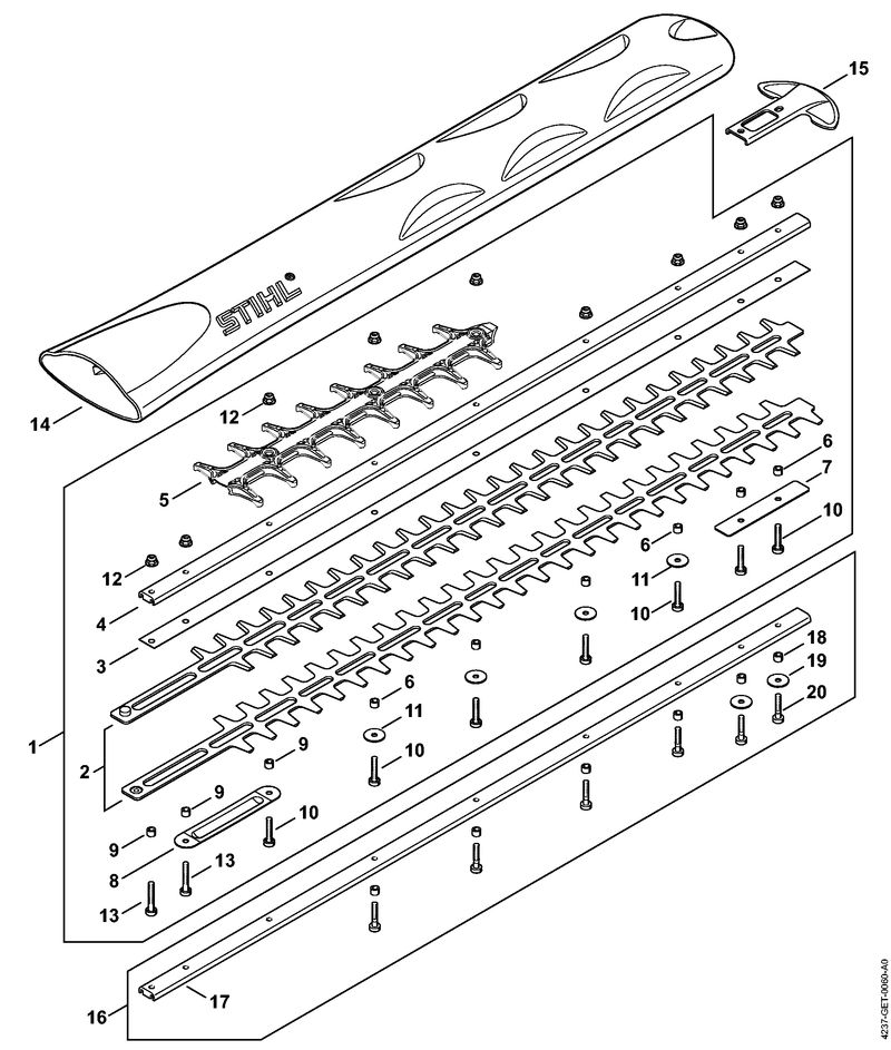 Barre de coupe 750 mm T