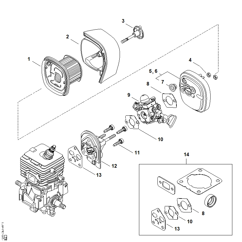 SH 56, SH 86: Filtre à air HD, Bride intermédiaire