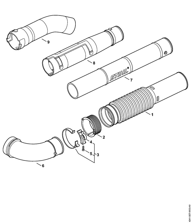 R - Tube à soufflet, Tube de soufflage