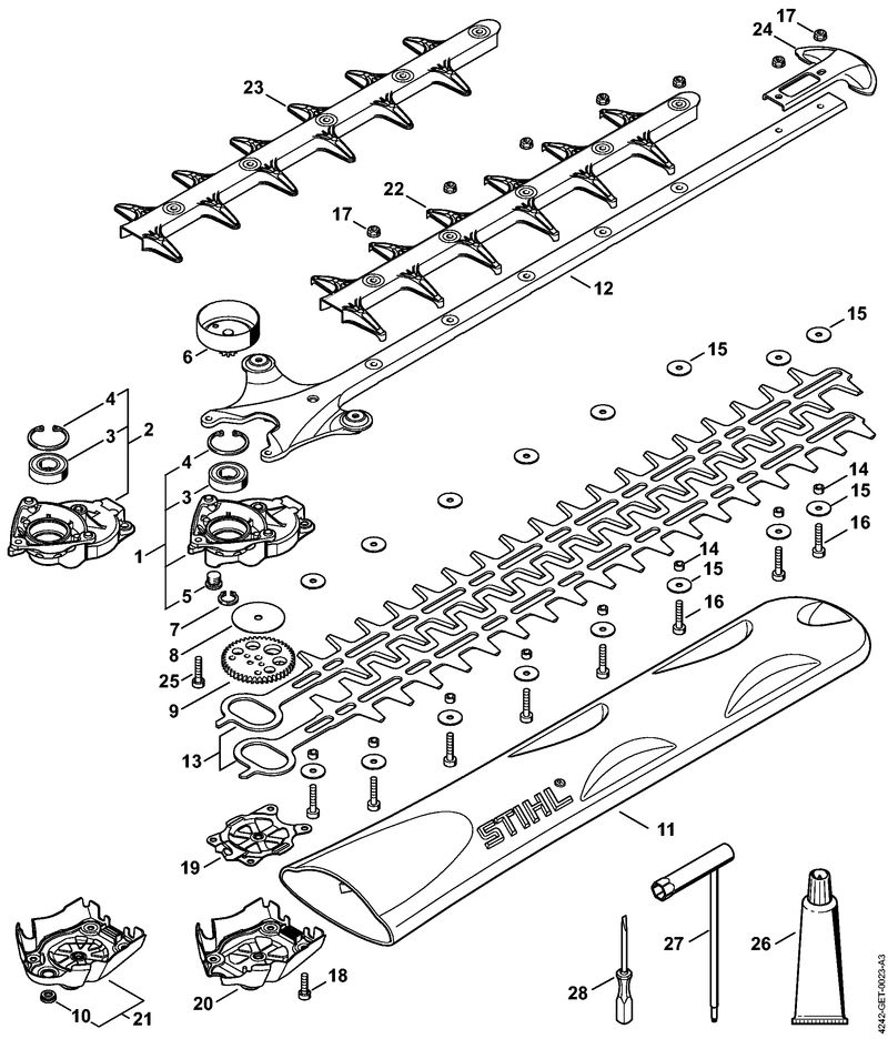 Réducteur, Barre de coupe HS 56 C-E