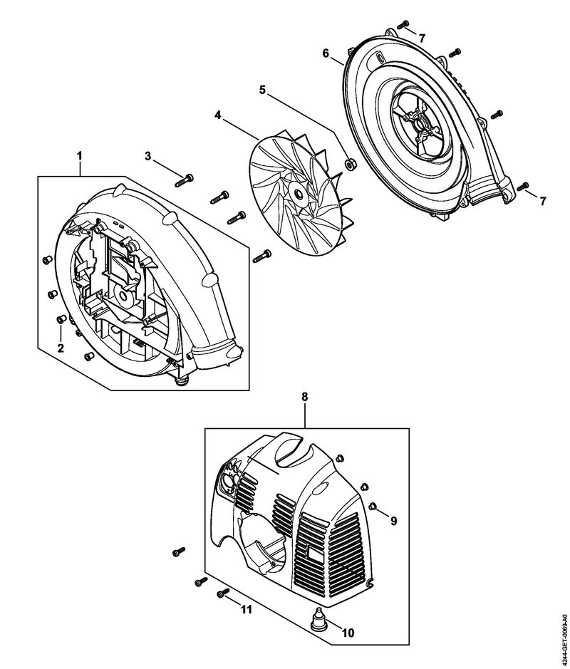 R - Carter de turbine, Capot