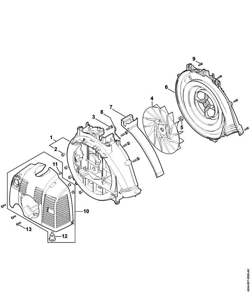 R - Carter de turbine, Capot