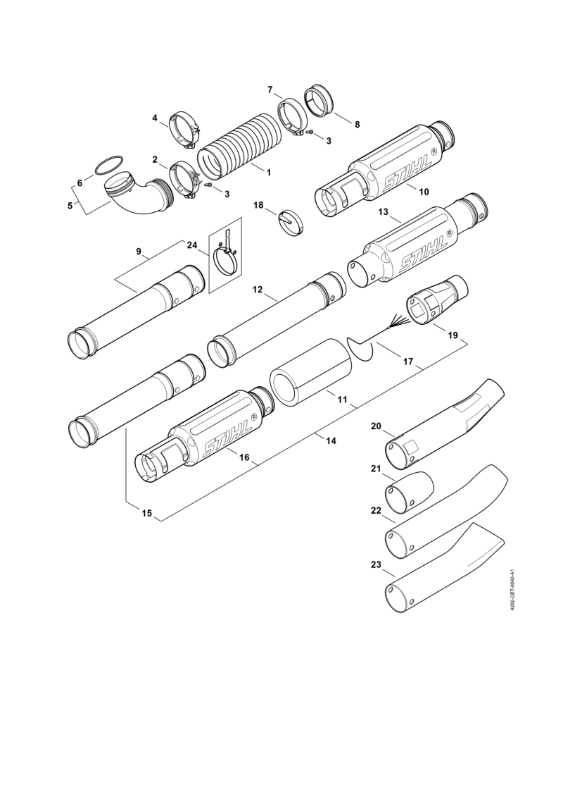 T - Tube à soufflet, Tube de soufflage
