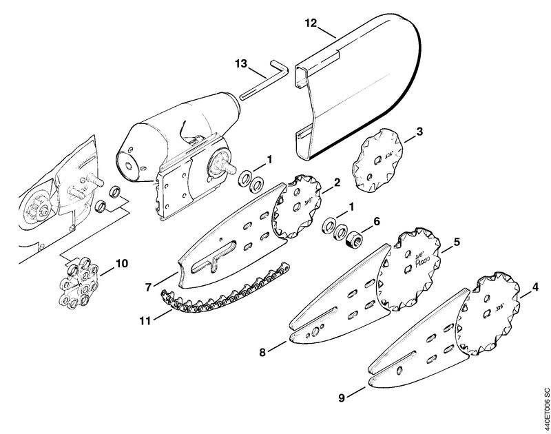 BT 311 Pièce de transmission, Guide-chaîne