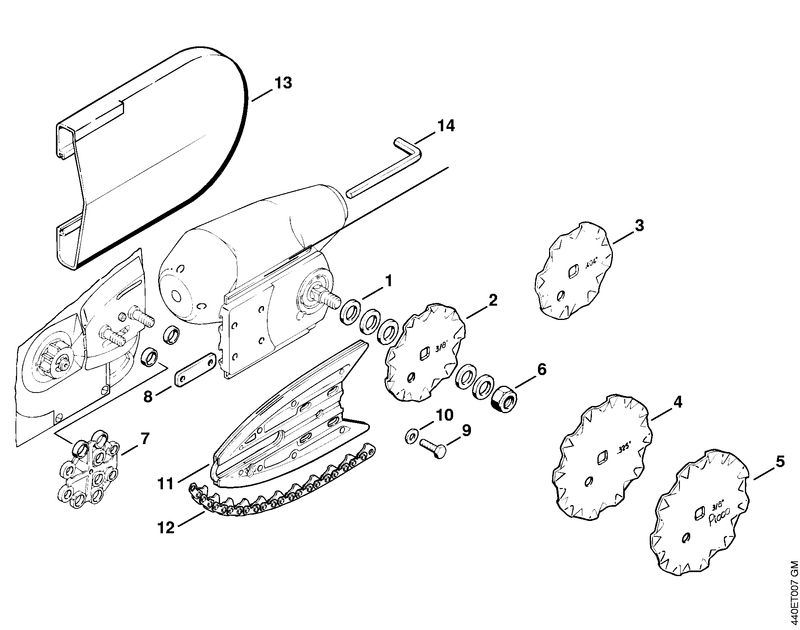 BT 311 Pièce de transmission, Guide-chaîne