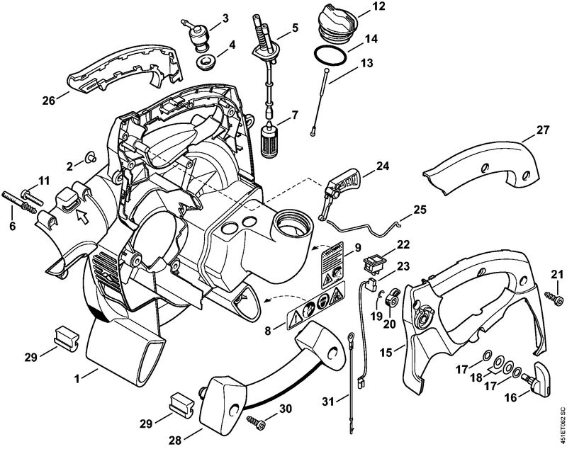 Carter de turbine intérieur SH 85 (45.2001)