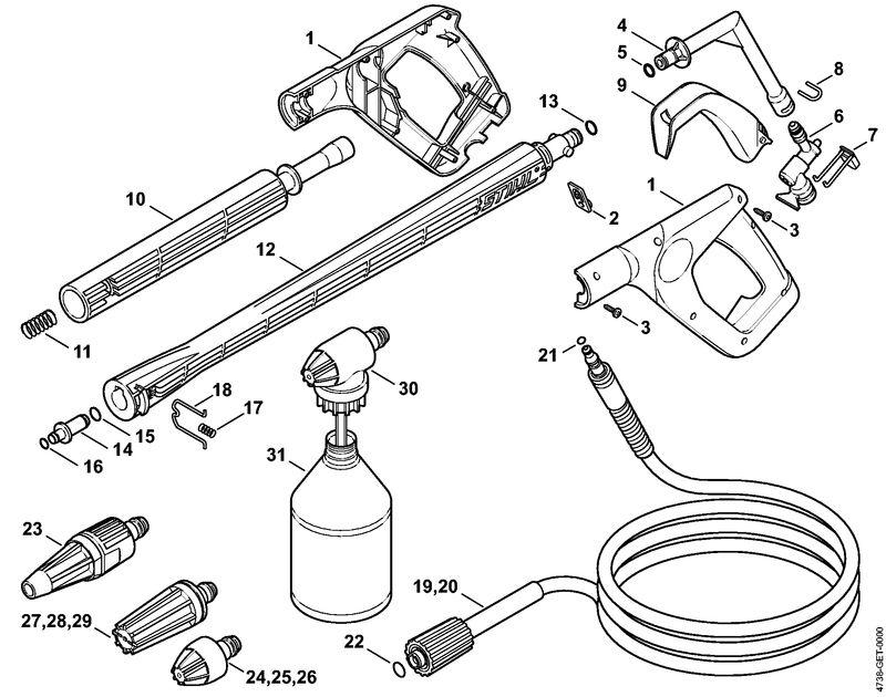 Pistolet, Lance