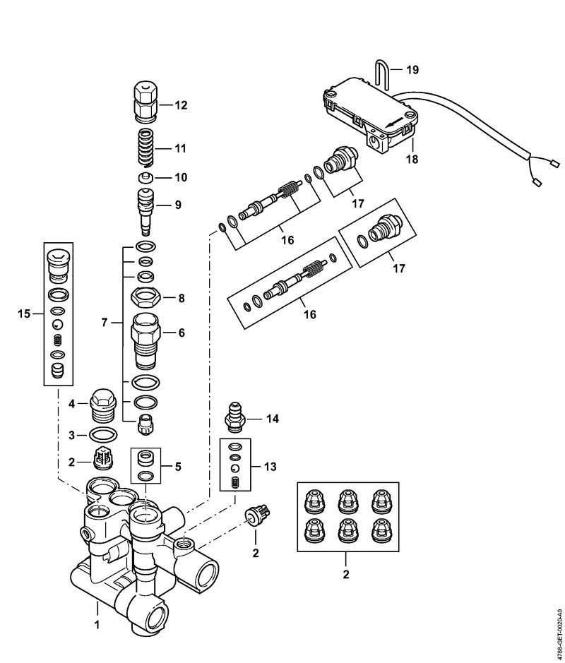 Bloc de soupapes, Piston distributeur RE 232