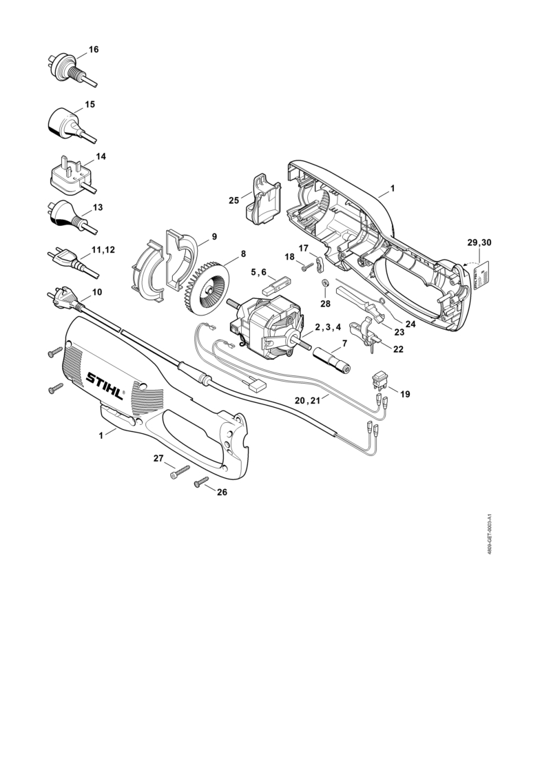 A - Carter, Moteur électrique