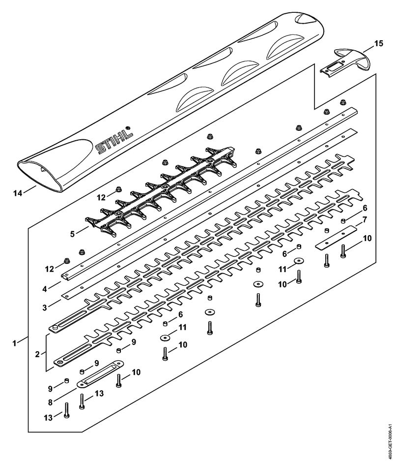 Barre de coupe 750 mm T